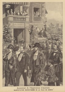 Demonstration in Honour of the Assassinated Empress Elisabeth of Austria in Geneva